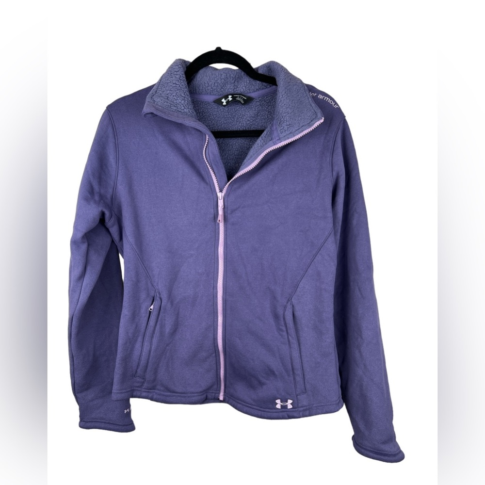 Under Armour Women’s Purple Fleece Lined Full Zip Jacket Size Large‎